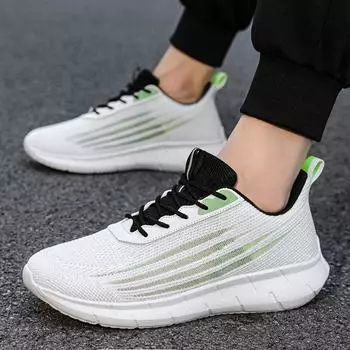 Мужские повседневные кроссовки для бега, легкие сетчатые дышащие спортивные туфли для активного отдыха, мягкие, износостойкие, с амортизацией 39