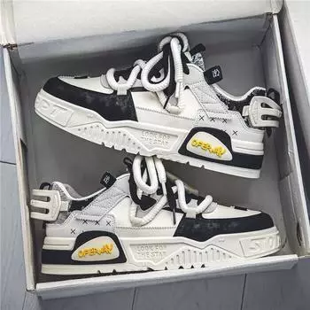 Мужские повседневные кроссовки для бега, осенние новые мужские кроссовки, модные дизайнерские износостойкие туфли на платформе, модные теннисные туфли для активного отдыха 39 синий