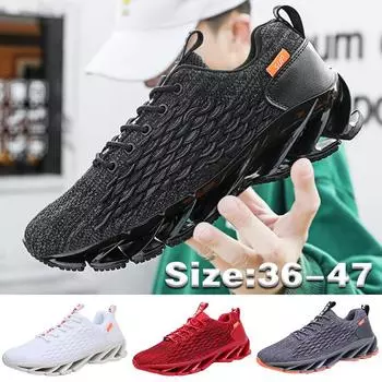 Мужские повседневные кроссовки для бега, спортивная обувь с лезвиями, спортивная обувь для ходьбы, тенниса, кеды 36 красный