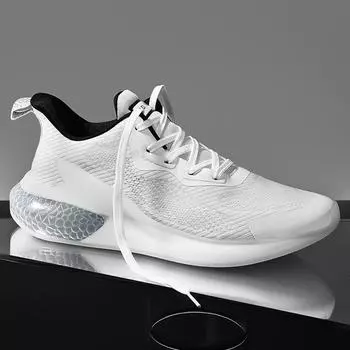 Мужские повседневные кроссовки для фитнеса на мягкой подошве большого размера с пенопластовой подошвой 39 белый