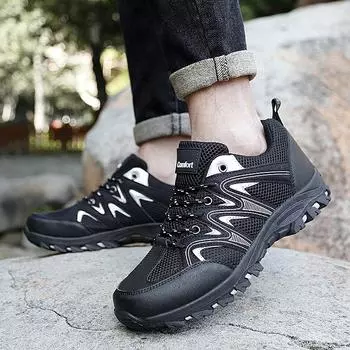 Мужские повседневные кроссовки для походов на открытом воздухе 39 чёрный