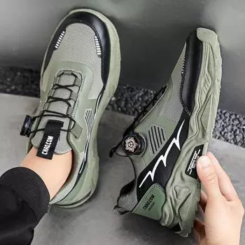 Мужские повседневные кроссовки из дышащей сетчатой кожи с вращающейся пряжкой 39