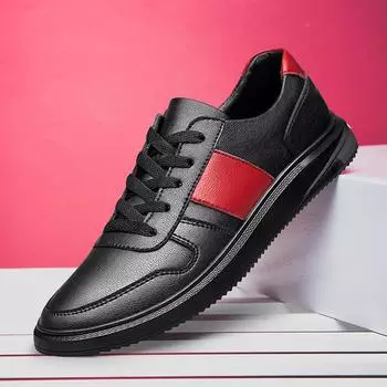Мужские повседневные кроссовки из натуральной кожи, мужские роскошные брендовые удобные однотонные туфли на шнуровке, черные туфли на плоской подошве, мужская обувь ручной работы 41