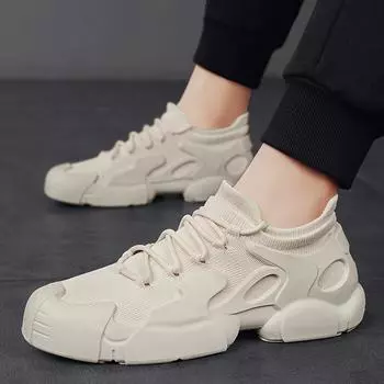 Мужские повседневные кроссовки, кроссовки для бега, легкие дышащие кроссовки, кроссовки для тенниса, лоферы на плоской подошве для мужской обуви 39 бежевый