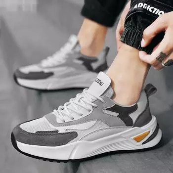 Мужские повседневные кроссовки, легкая и дышащая летняя обувь для мужчин, обувь, увеличивающая рост на мягкой подошве, кроссовки для бега на толстой подошве 42