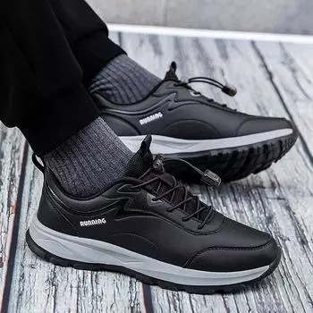 Мужские повседневные кроссовки, модная мягкая подошва, прогулочная обувь для мужчин, универсальная удобная обувь для бега, высококачественная мужская спортивная обувь для активного отдыха 39 чёрный