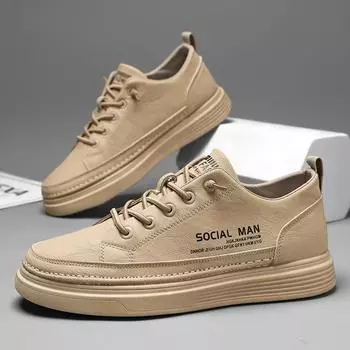Мужские повседневные кроссовки, модные дизайнерские кроссовки, удобная кожаная обувь для активного отдыха, летние универсальные массивные туфли, теннисные туфли для мужчин 39