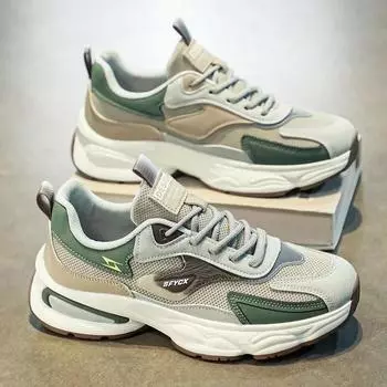 Мужские повседневные кроссовки, модные дышащие сетчатые кроссовки с толстой подошвой, спортивная повседневная обувь, мужские трендовые нескользящие кроссовки для бега Zapatillas Hombre 39