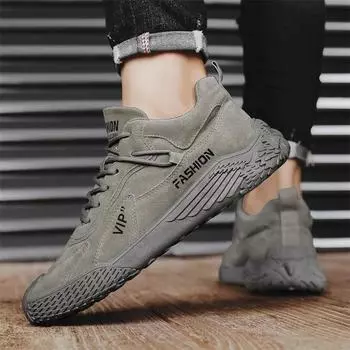 Мужские повседневные кроссовки, модные нескользящие износостойкие спортивные туфли для мужчин, осенняя новая тенденция, повседневная обувь для ходьбы Zapatillas Hombre 39 чёрный