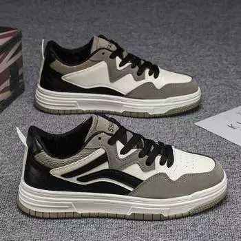 Мужские повседневные кроссовки на шнуровке, дышащие прогулочные туфли из искусственной кожи, легкие удобные теннисные кроссовки без шнуровки, спортивные кроссовки для мужчин 39