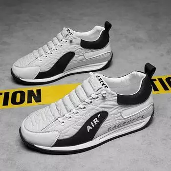 Мужские повседневные кроссовки на толстой подошве, дышащая обувь, новая осенняя мужская обувь без шнуровки на противоскользящей прогулочной обуви на плоской подошве, модная вулканизированная обувь 39