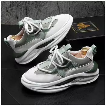 Мужские повседневные кроссовки на толстой подошве, дышащая обувь, новинка осени 2024 года, мужские туфли на плоской подошве для ходьбы, модная вулканизированная обувь 38