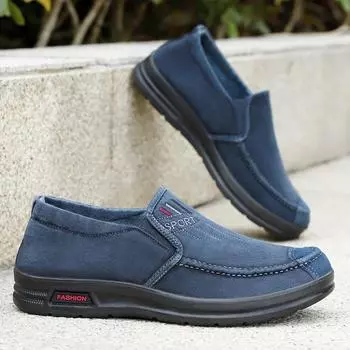 Мужские повседневные кроссовки, новые легкие мужские теннисные туфли, мягкая парусиновая повседневная обувь, противоскользящая обувь для мужчин 40 синий