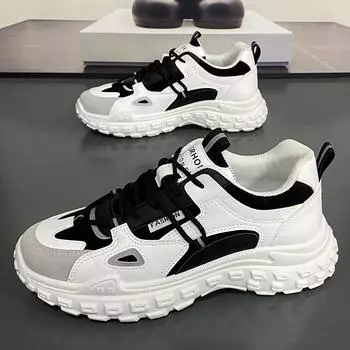 Мужские повседневные кроссовки осень-зима для активного отдыха мужская спортивная обувь на шнуровке модная популярная противоскользящая износостойкая взрывная новая модель 39 бежевый