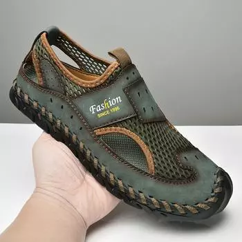 Мужские повседневные кроссовки, повседневная обувь с дышащей сеткой, сандалии для мужчин 39 зелёный