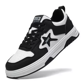 Мужские повседневные кроссовки с кожаным верхом, универсальные, модная спортивная обувь для подростков, модная студенческая обувь, белые кроссовки с мягкой подошвой 39