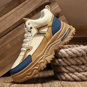 Мужские повседневные кроссовки с высоким берцем, баскетбольные кроссовки, модные универсальные мужские зимние кроссовки, классические, красивые, модные, новые поступления, популярные 39 коричневый