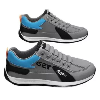 Мужские повседневные кроссовки Trend Pu Leather Дышащие мужские кроссовки Нескользящая обувь Вулканизированная обувь Уличные нескользящие кроссовки 39