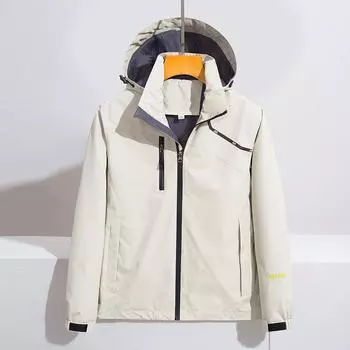 Мужские повседневные куртки, модные уличные водонепроницаемые ветровки с капюшоном, пальто, штурмовая куртка M белый
