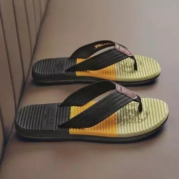 Мужские повседневные летние шлепанцы - Пляжные и уличные тапочки Size 43 темно-синий