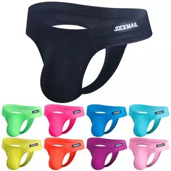 Мужские повседневные модные однотонные сексуальные трусы-стринги с подтяжкой ягодиц, дышащие трусы XXL