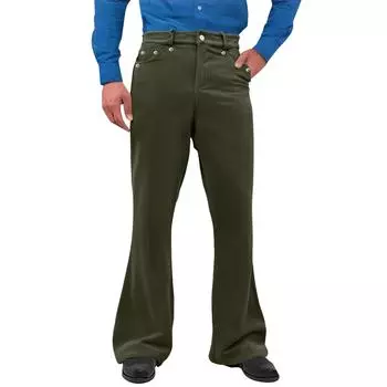 Мужские повседневные модные расклешенные брюки в стиле ретро, длинные брюки L армия зеленый