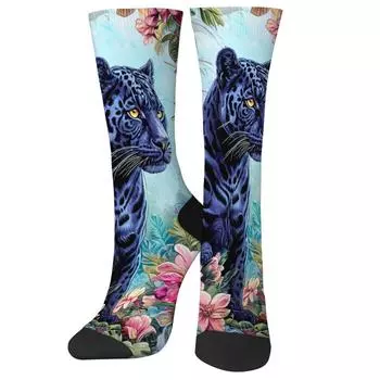 Мужские повседневные носки Креативный трендовый принт «Черная пантера» Мягкие и удобные носки Харадзюку Ретро носки до щиколотки Подарок для праздничной вечеринки One Size