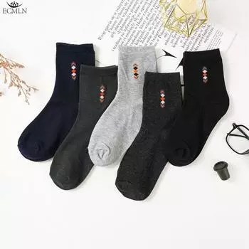 Мужские повседневные носки, мужские носки из полиэстера и хлопка, короткие носки для фитнеса, дышащие и впитывающие пот one size