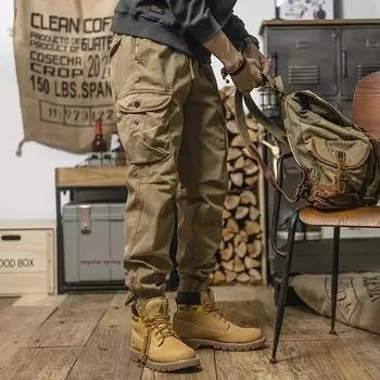 Мужские повседневные облегающие рабочие брюки Узкие брюки весна-осень рабочая одежда 5XL чёрный