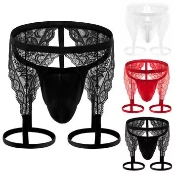 Мужские повседневные однотонные сексуальные дышащие стринги с низкой талией, нижнее белье, трусы, брюки L