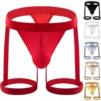 Мужские повседневные однотонные сексуальные дышащие стринги с низкой талией, нижнее белье, трусы, брюки XXL