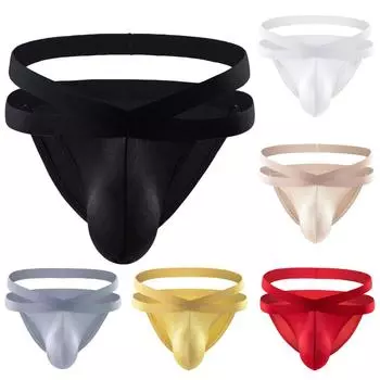 Мужские повседневные однотонные сексуальные дышащие стринги с низкой талией, нижнее белье, трусы, брюки L