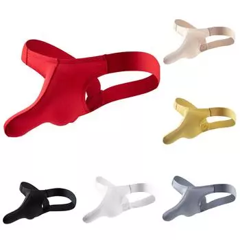 Мужские повседневные однотонные сексуальные дышащие стринги с низкой талией, нижнее белье, трусы, брюки L