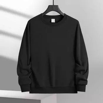 Мужские повседневные однотонные толстовки с круглым вырезом, классические свитера, пуловеры, уличные, с длинным рукавом, модные, стандартные, Swatershirt S зелёный