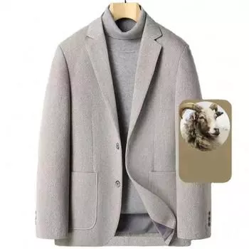 Мужские повседневные пиджаки, мужские кашемировые пальто, британская стильная винтажная мужская деловая шерстяная куртка, красивое трендовое шерстяное пальто M