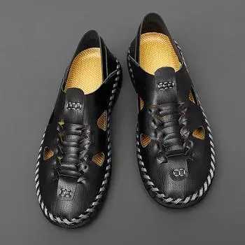 Мужские повседневные пляжные сандалии, тапочки, обувь с отверстиями 39 тёмно-рыжий