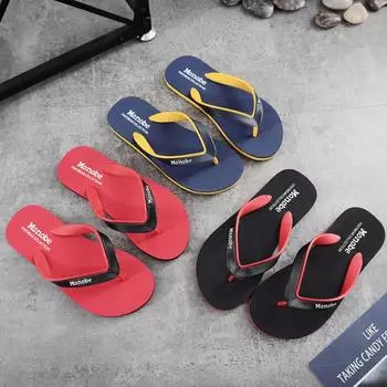 Мужские повседневные пляжные тапочки с буквами. Простые стильные шлепанцы для дома и улицы. 38