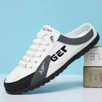 Мужские повседневные полутапочки, летняя мужская мода, обувь с мягкой подошвой, поддерживающая обувь, кроссовки для ленивой ходьбы Zapatos Hombre 39 серый