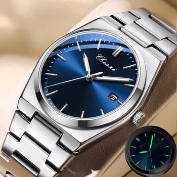 Мужские повседневные простые часы кварцевые наручные часы с календарем для мужчин деловые водонепроницаемые мужские часы Relogio Masculino белый