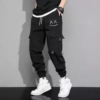 Мужские повседневные рабочие брюки с несколькими карманами на весну и осень XL