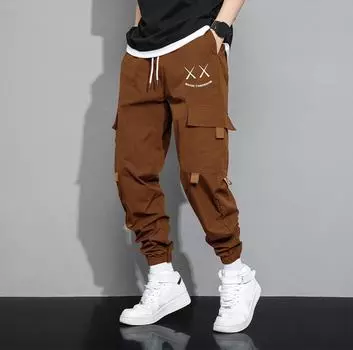 Мужские повседневные рабочие брюки с несколькими карманами на весну/осень XS хаки