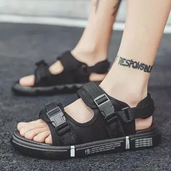 Мужские повседневные сандалии и тапочки 2025 года на лето — модная, удобная пляжная и спортивная обувь для пар 44 белый