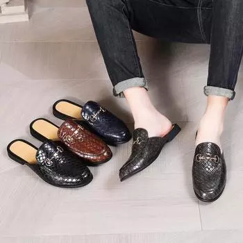 Мужские повседневные сандалии/тапочки большого размера из Европы и Америки, приграничные Size 44 коричневый