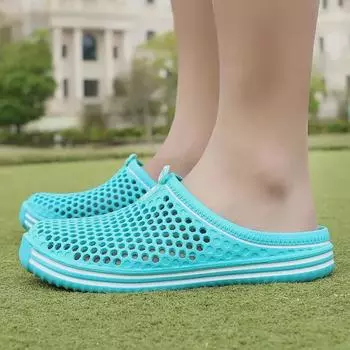 Мужские повседневные сетчатые пляжные сандалии без застежек: Конструкция с большим размером отверстия 39