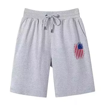 Мужские повседневные шорты из 100% хлопка, спортивные штаны, шорты для бега в тренажерном зале M чёрный