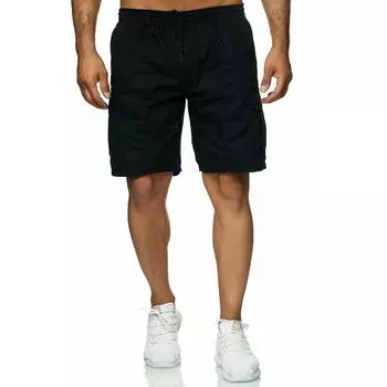 Мужские повседневные шорты-карго, летние спортивные брюки M чёрный