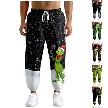 Мужские повседневные спортивные брюки Мужские свободные прямые брюки Леггинсы L белый