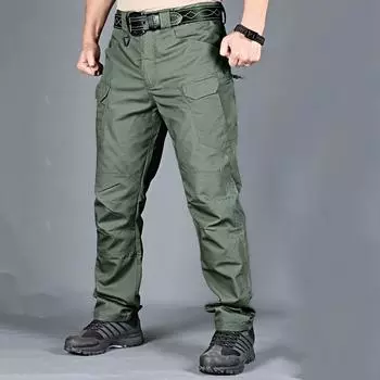 Мужские повседневные спортивные брюки с карманами для бодибилдинга и фитнеса в полную длину XXXXL армия зеленый