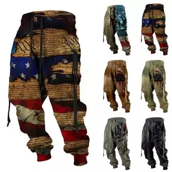 Мужские повседневные спортивные брюки с принтом, мужские модные флисовые спортивные брюки на шнуровке XL серый