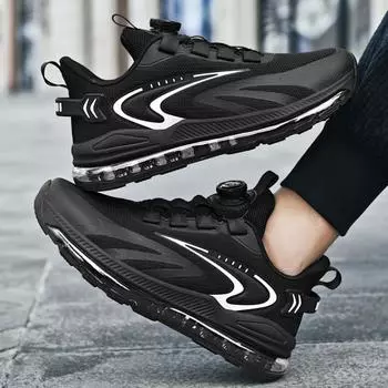 Мужские повседневные спортивные кроссовки для бега, брендовые дизайнерские кроссовки, мужские износостойкие, противоскользящие, ударопрочные, дышащие, для тренировок в спортзале 39 черный белый